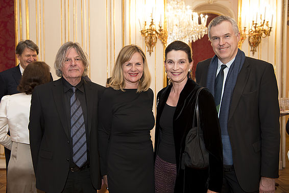 Axel Huber, Bettina Leidl, Christoph Thun-Hohenstein mit Gattin Karin