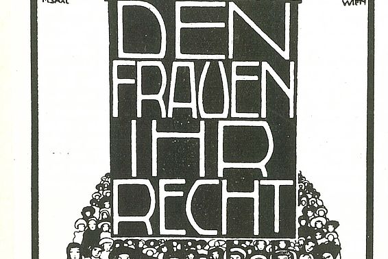 Den Frauen ihr Recht: das Frauenwahlrecht fordern alle Frauen und Maedchen, alle Mütter, alle Arbeiterinnen; aus: Popp: Der Weg zur Höhe, Seite 131