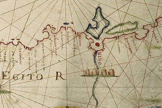 Detail, Antonio Millo (?) Östliches Mittelmeer, 2. Hälfte 16. Jahrhundert