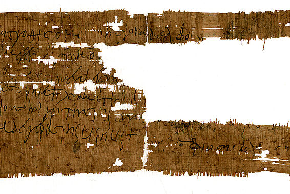 Geschäft mit zwei Winzerinnen Papyrus Griechisch Arsinoiton Polis, 6. Jh. n. Chr.