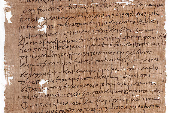 Pachtvertrag eines Weingartens Papyrus Griechisch Ägypten, 28. Aug. 624 n. Chr.