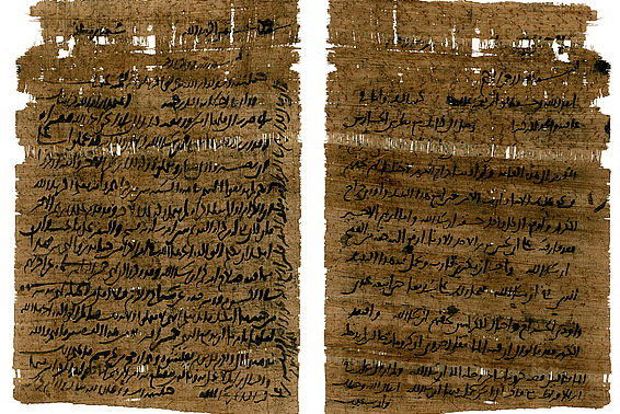 Korrespondenz zwischen Vater und Sohn über die Inspektion eines Weingartens der Mutter Papyrus Arabisch Herakleopolites, 9./10. Jh. n. Chr.