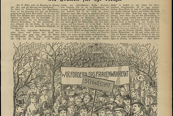 Die Frauen für ihr Recht. In: Arbeiter-Zeitung, 23. Jg., Nr. 79, Mittagsausgabe 20. März 1911, Seite 1-4