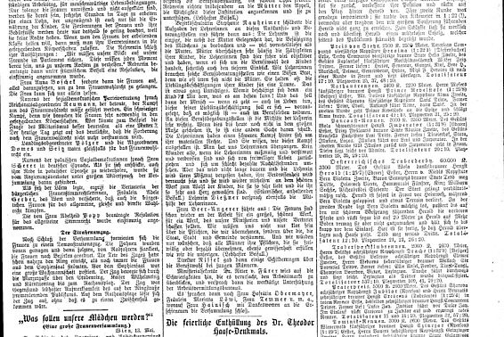 Der Frauentag in Wien; aus: Neue Freie Presse, Nr. 17141, 13. Mai 1912, Seite 5