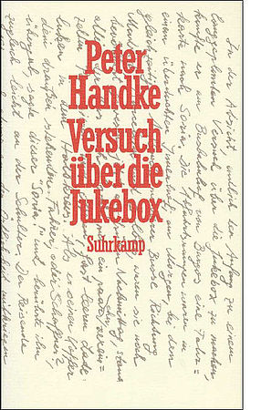 „Versuch über die Jukebox“, Buchcover, Suhrkamp 1990