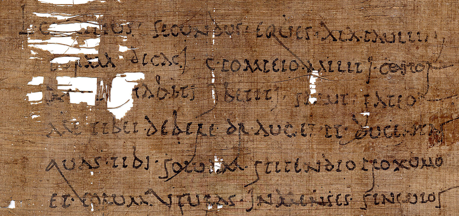 Beschriftetes Papyrusblatt