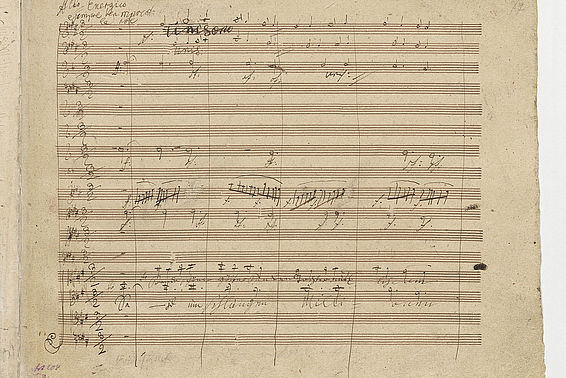 Ludwig van Beethoven, „Freude, schöner Götterfunken“ aus dem Finale der 9. Sinfonie. Originalhandschrift – © bpk / Staatsbibliothek zu Berlin / Carola Seifert