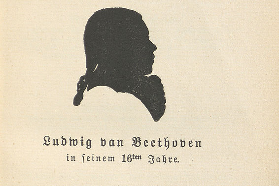 Der junge Beethoven. Silhouette von Josef Neesen, 1838 – © Österreichische Nationalbibliothek