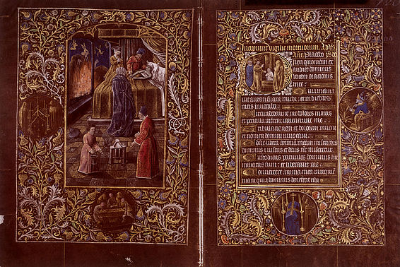 Schwarzes Gebetbuch aus dem Besitz von Maria Sforza