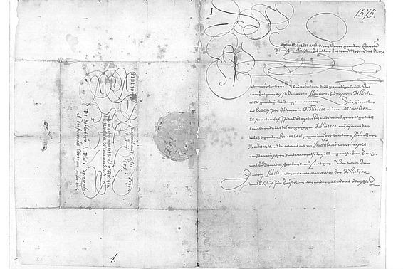 Ernennungsdekret Hugo Blotius von Kaiser Maximilian II, vom 15.6.1575, Seite 2 und 3
