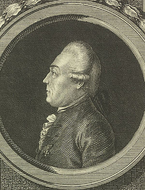 Gottfried Freiherr van Swieten Kupferstich von Johann Ernst Mansfeld nach einer Zeichnung von J. C. de Lakner 