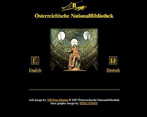 Website der Österreichischen Nationalbibliothek, 1997