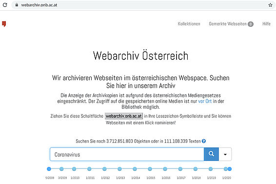 Startseite Webarchiv mit Suchbegriff: Coronavirus