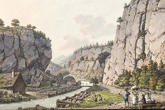 Images of historic events, landscapes and towns, natural history illustrations