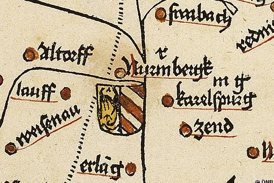 Detail, Erhard Etzlaub, Umgebung von Nürnberg, 1492