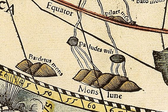 Detail, Claudius Ptolemäus, Martin Waldseemüller Weltkarte, 2. Jahrhundert/ca. 1520