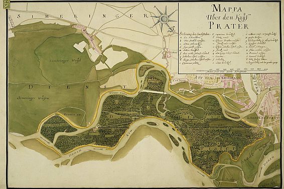 Johann Jacob Marinoni Niederösterreich, kaiserliche Jagdreviere, um 1725-1729