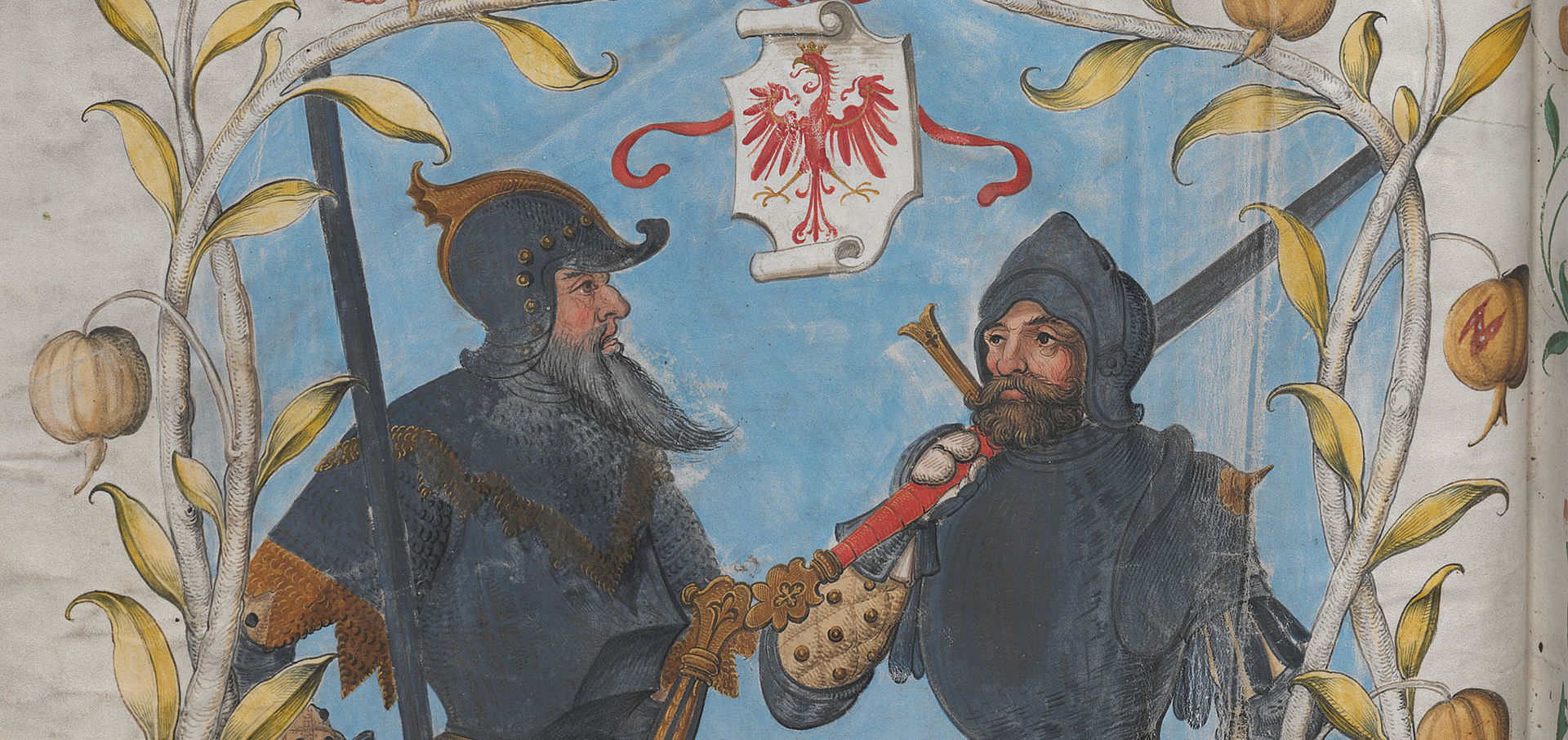 Alte Darstellung zweier Ritter