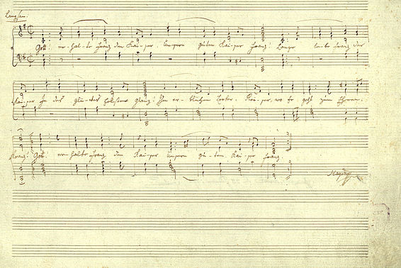 Joseph Haydn, Gott! Erhalte Franz den Kaiser (Notenblatt), Musiksammlung, Österreichische Nationalbibliothek