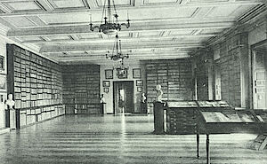 Franz Room with the fideicommissum library, c. 1915