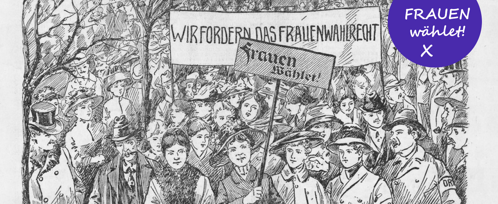 Demonstration für Frauenwahlrecht