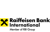 schwarz-gelbes Raiffeisen Bank International Logo