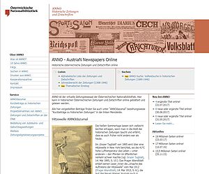 Digital newspaper portal ANNO