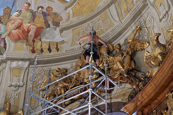 Setup of the scaffolding