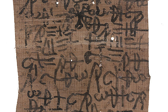 Beschädigtes Papyrus mit Geheimschrift