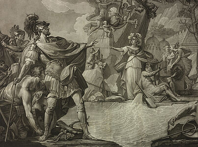 Johann Jacobé: Mars backing away from Minerva