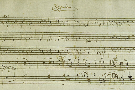 Wolfgang Amadeus Mozart: Requiem (Notenblatt), Musiksammlung, Österreichische Nationalbibliothek