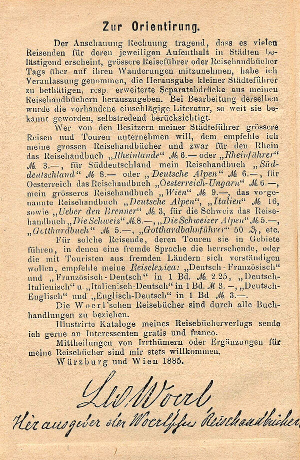 Vorwort aus Woerl’s Reisehandbuch