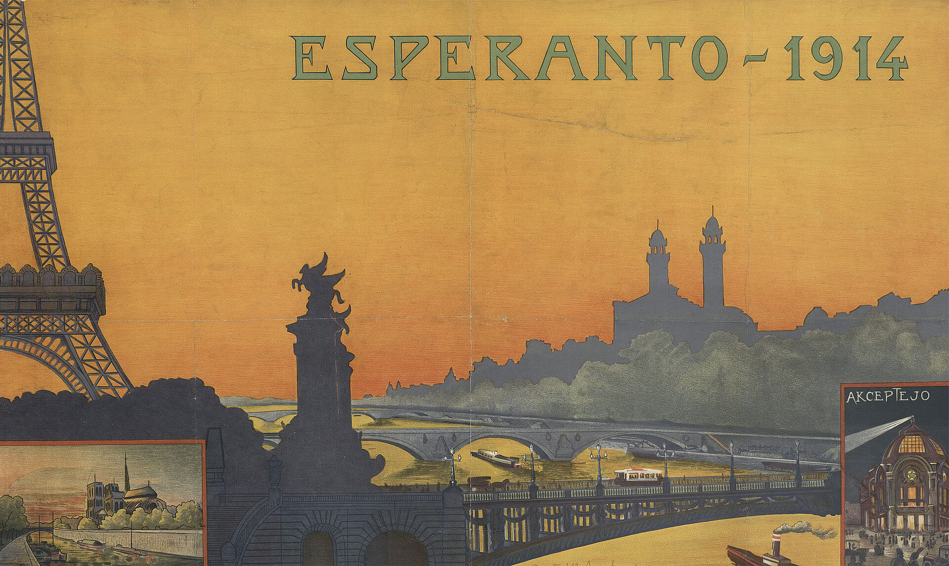 Plakat: [10a Universala Kongreso de] Esperanto, 1914