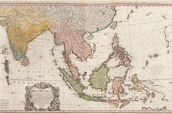 Bunte Karte von Südostasien