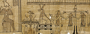 Papyrus mit dem ägyptischen Totenbuch