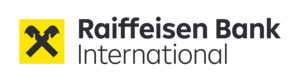 schwarz-gelbes Raiffeisen Bank International Logo