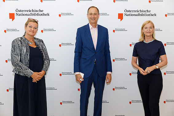 Monika Schüssler, Andreas Mailath-Pokorny und Johanna Rachinger