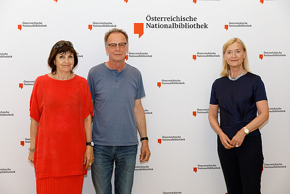 Josef Haslinger mit Gattin Edith und Johanna Rachinger
