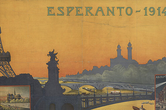 Plakat: [10a Universala Kongreso de] Esperanto, 1914