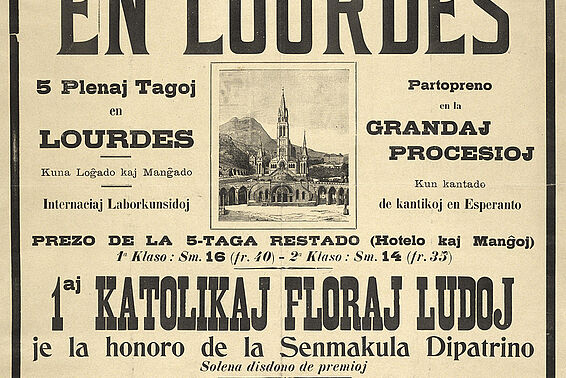 Plakat: 5a Katolika Esperanto-Kongreso, 1914