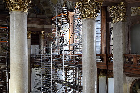 Setup of the scaffolding