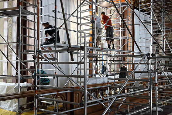 Setup of the scaffolding