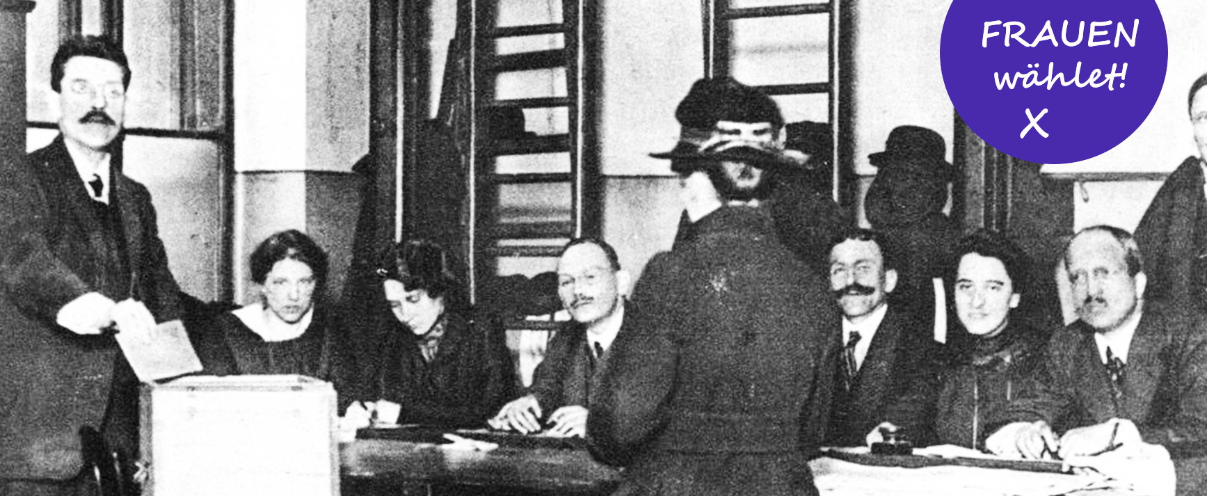 Frauen bei der Wahl zur Konstituierenden Nationalversammlung 1919 (Zeitungsfotografie)