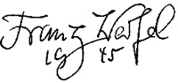 Signatur Werfel