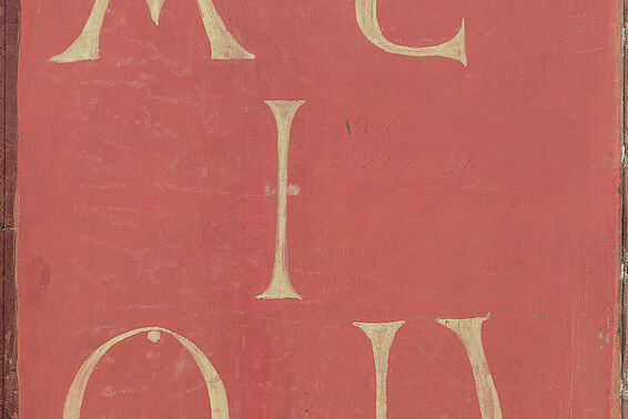 rotes Buchcover mit goldenen Lettern "M E I O und U"