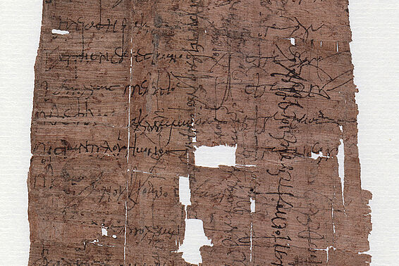 Beschädigtes Papyrus, Übung Kanzleistil