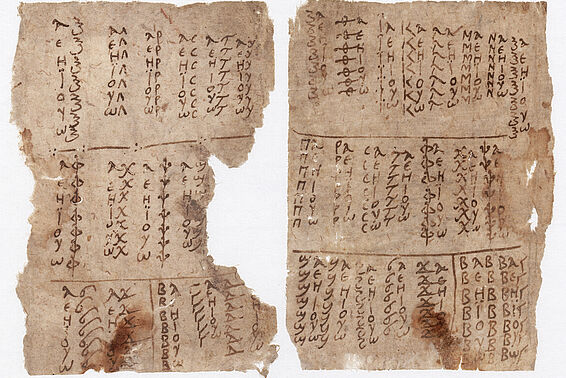 Beschädigtes Papyrus, Syllabar