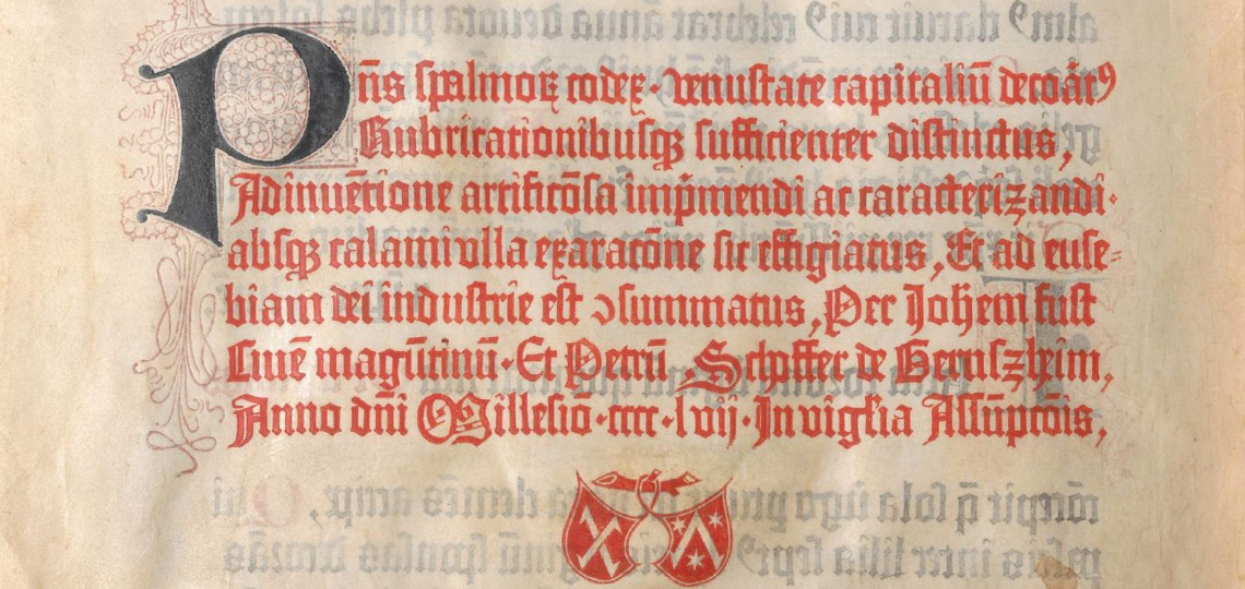 Print of the Mainz Psalter 