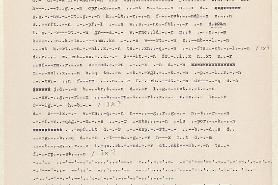 Gerhard Rühm: botschaft an die zukunft, Typoskript, 1983 – © Österreichische Nationalbibliothek