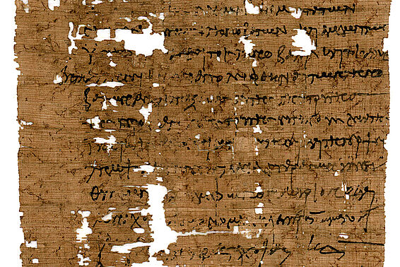 Papyrus: Arbeitsvertrag mit einem Flötenspieler zur Unterhaltung bei der Weinlese Papyrus Griechisch Hermupolis